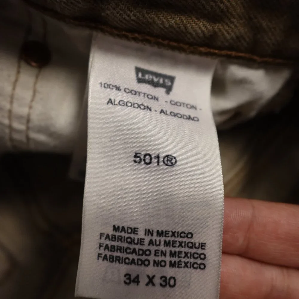 Levi's Jeans 501‎ Original Fit Straight Men's 34x30 khaki tan